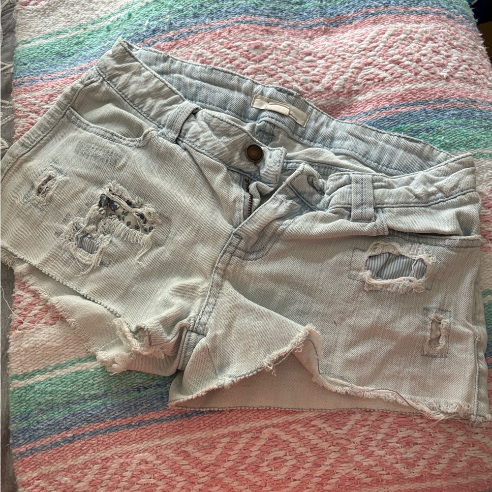 Light Blue Denim Shorts